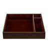 Dacasso Chocolate Brown Leather Conference Room Organizer Tray AG-3440